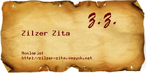 Zilzer Zita névjegykártya